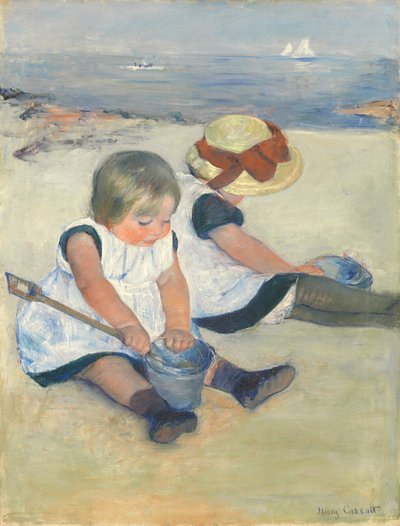 Children Playing on the Beach, 1884 by Mary Cassatt